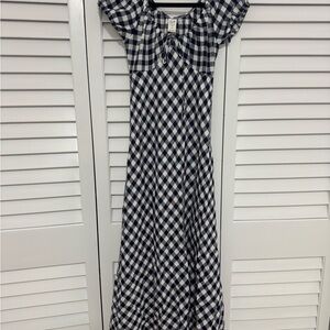 Gap × DÔEN 100% Linen Gingham Midi Dress